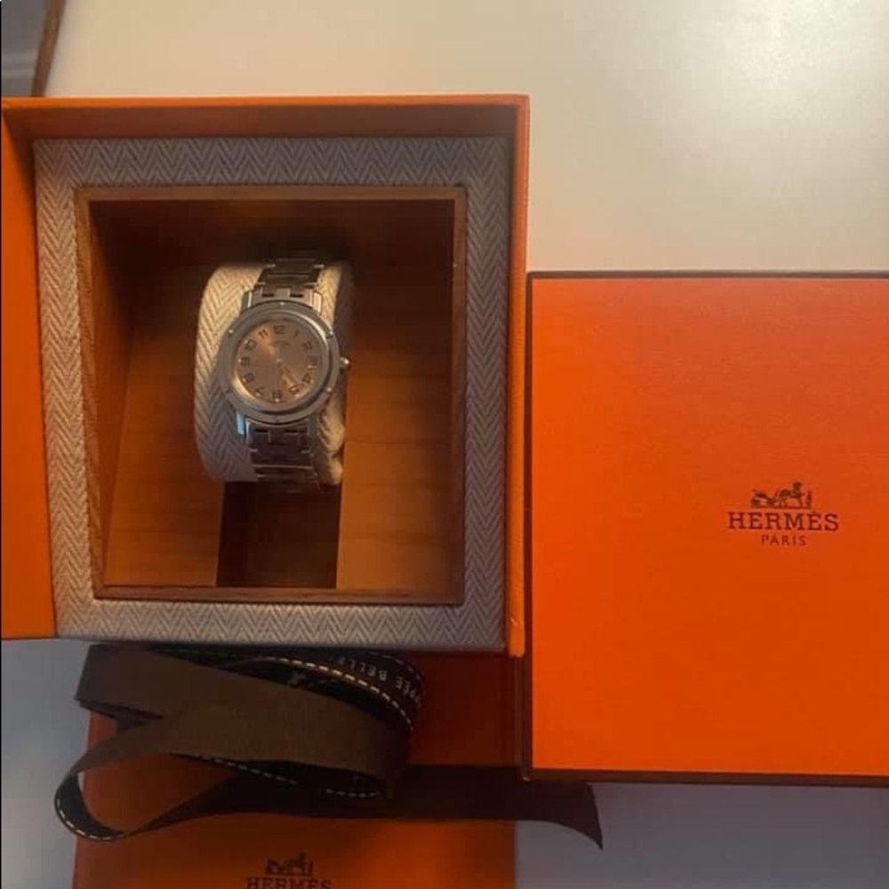 Hermes Clipper stainless S Watch for small wrist